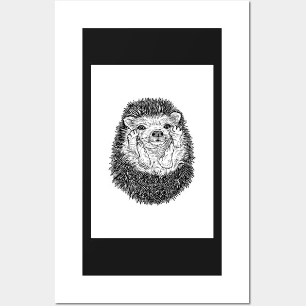 Cute Hedgehog Wall Art by AdamRegester